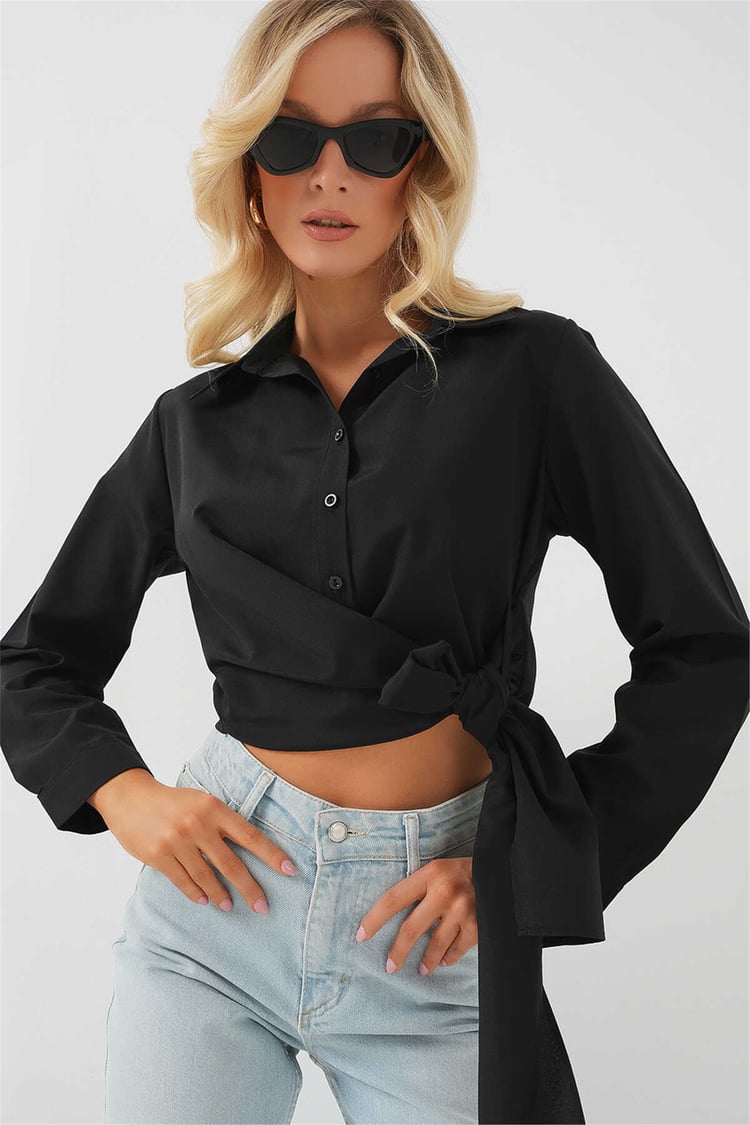 Bigdart 20325 Siyah Kadın Gömlek