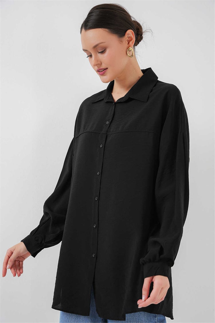 Bigdart 5965 Siyah Kadın Tunık Gömlek 36-44