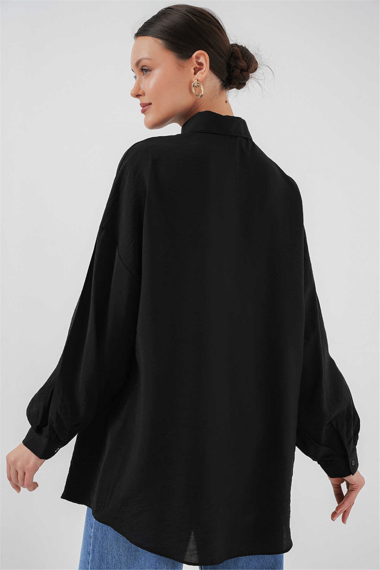 Bigdart 5965 Siyah Kadın Tunık Gömlek 36-44