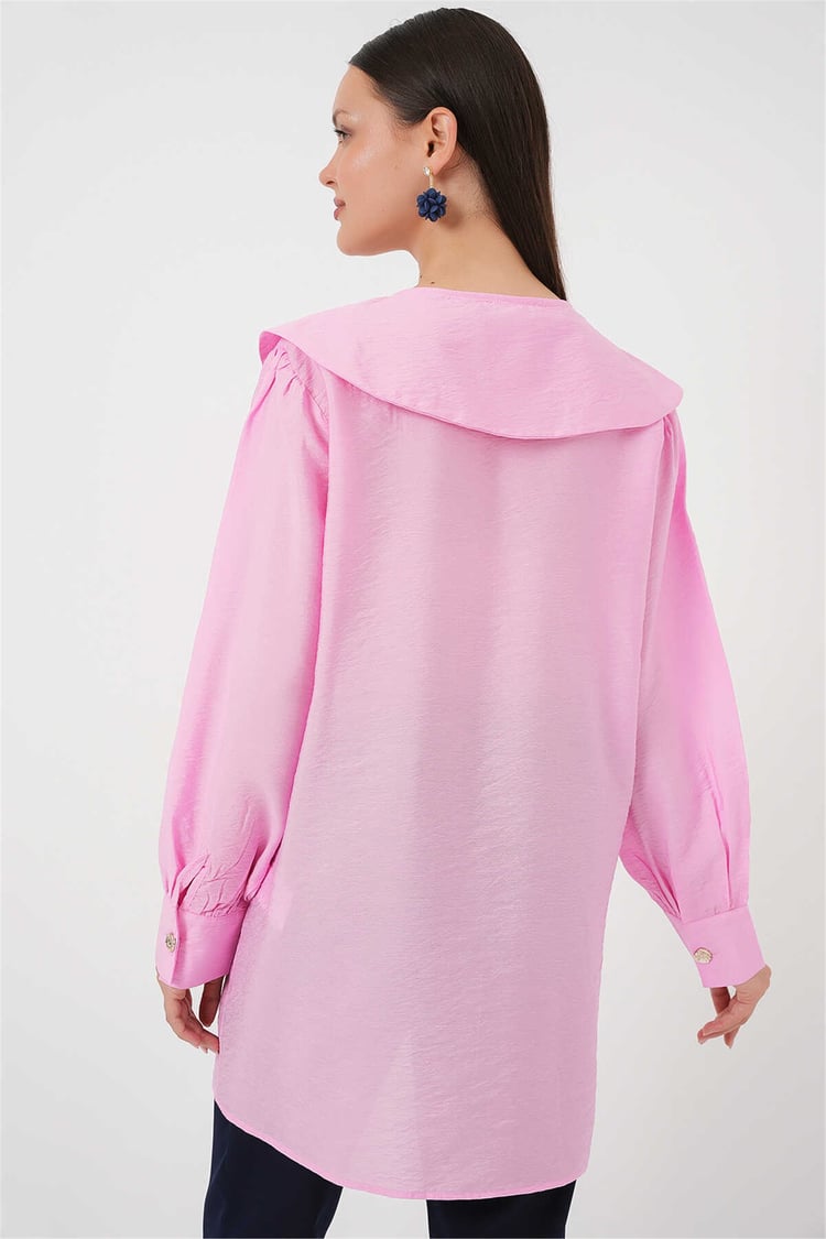 Bigdart 5967 Pembe Kadın Bebe Yaka Tunık 36-44