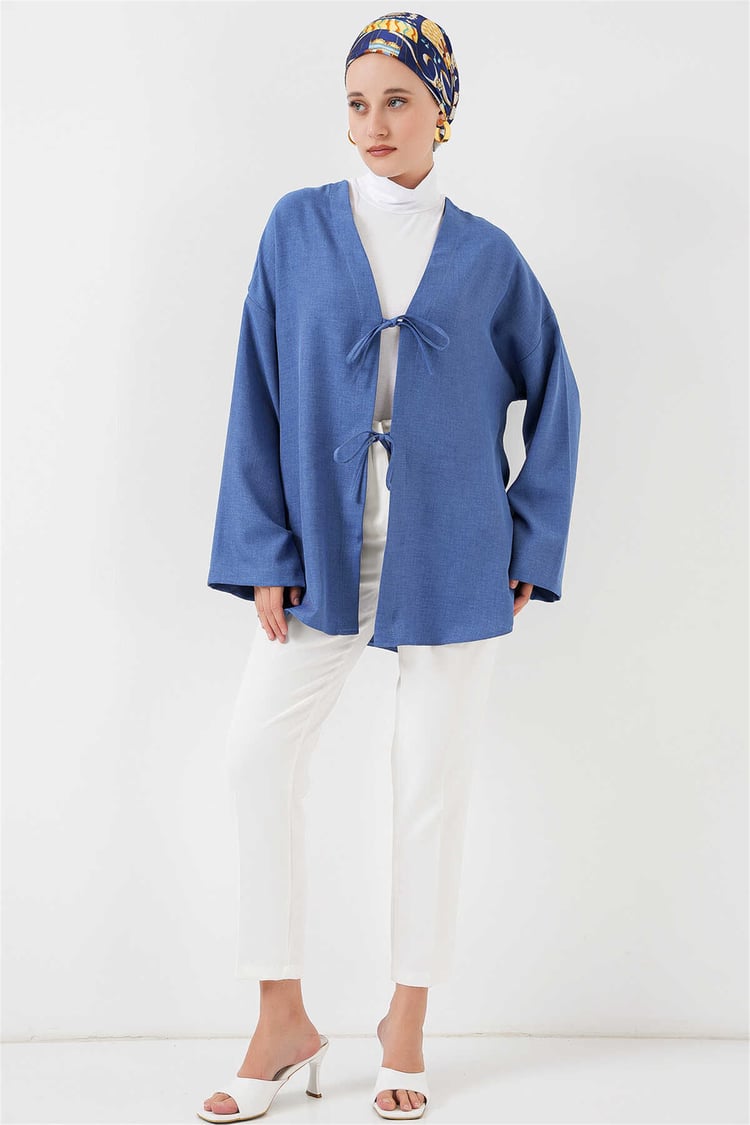 Bigdart 5968 İndigo Kadın Kimono