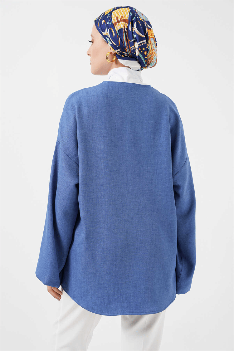 Bigdart 5968 İndigo Kadın Kimono