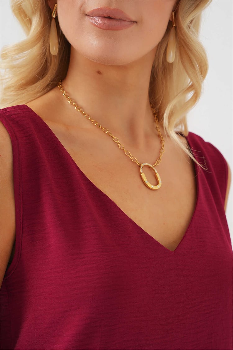 Bigdart 950 Bordo Kadın Sıfır Kol Bluz 36-42