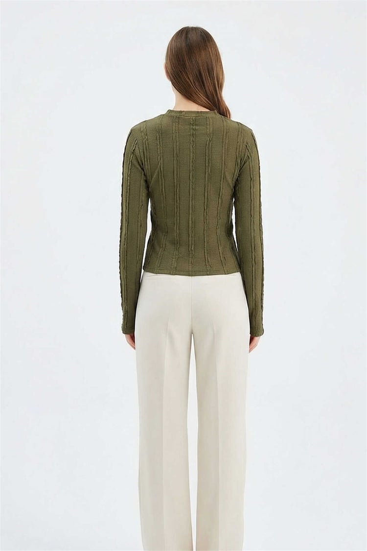 Bigdart 980 Haki Kadın Bluz 36-42