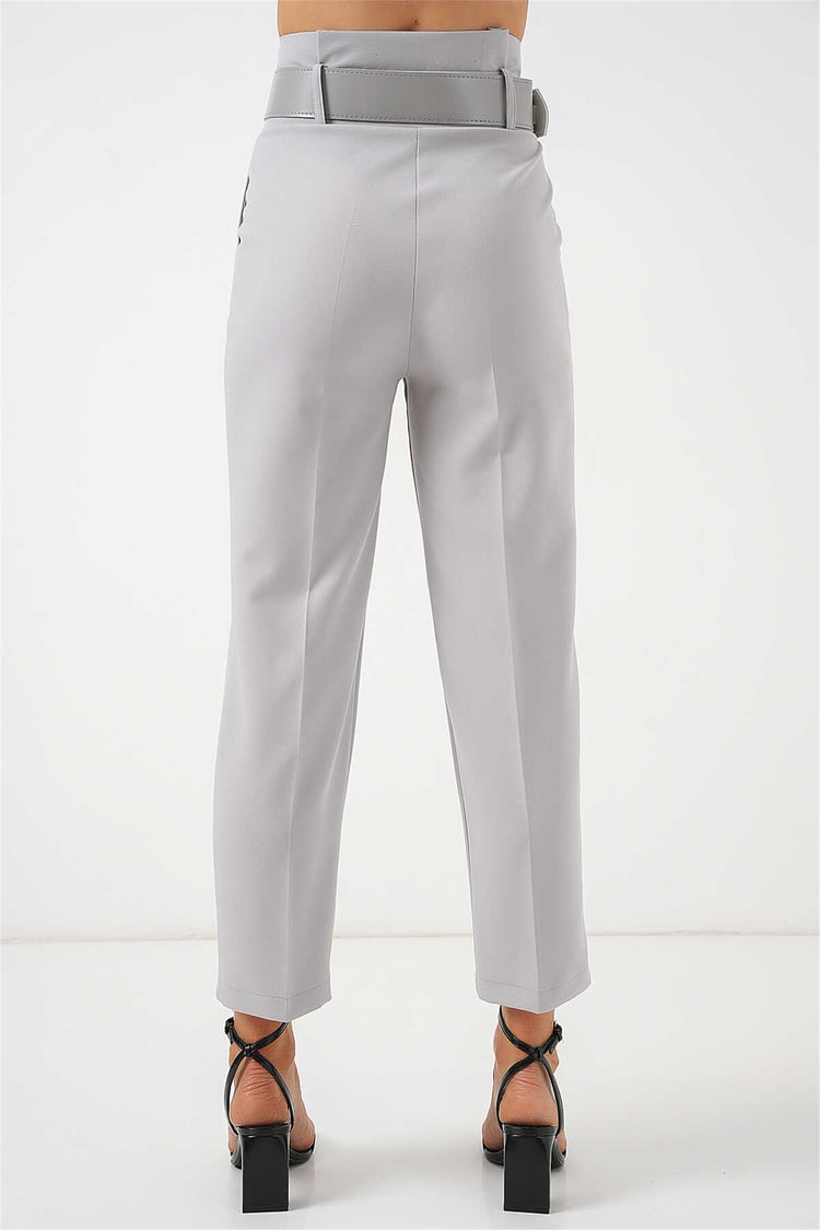 Bigdart Y26 6556 Gri Kemerlı Kumas Pantolon 36-44