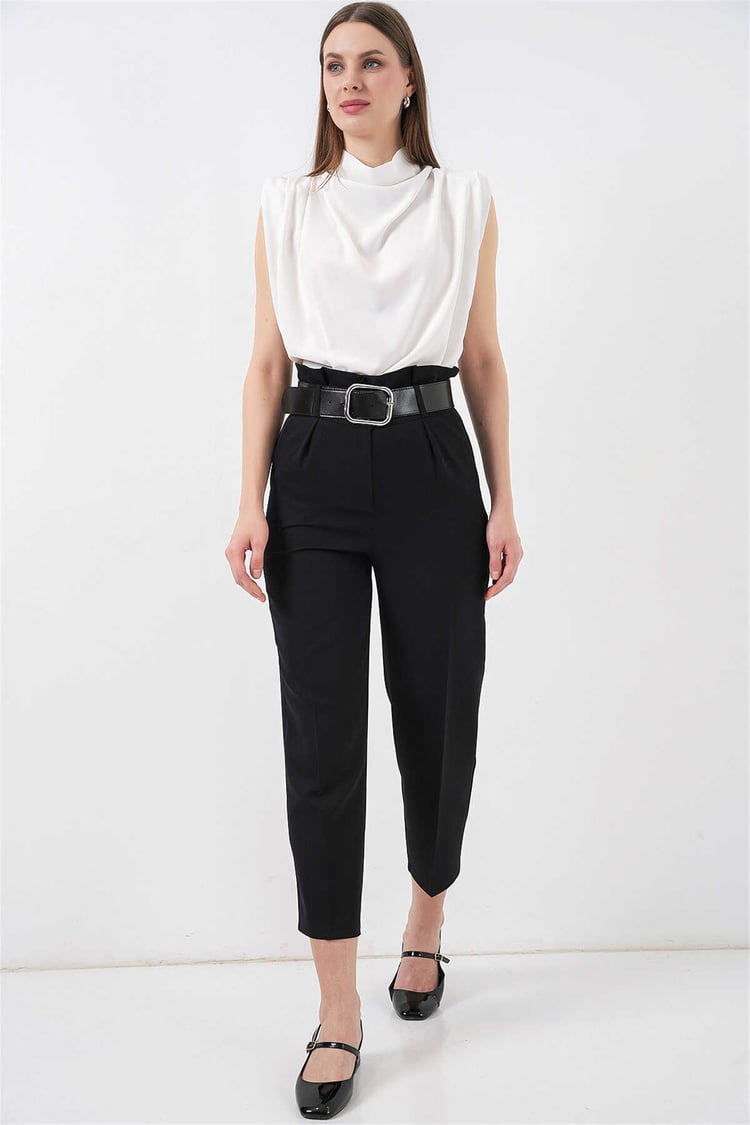 Bigdart Y26 6556 Siyah Kemerlı Kumas Pantolon 36-44