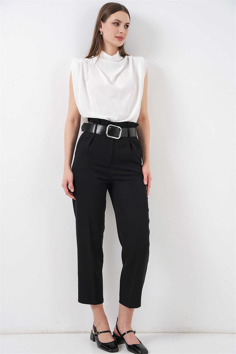 Bigdart Y26 6556 Siyah Kemerlı Kumas Pantolon 36-44