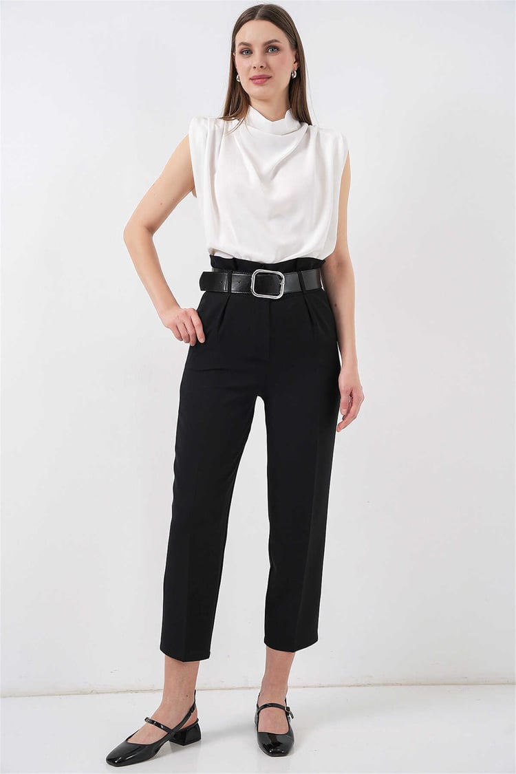 Bigdart Y26 6556 Siyah Kemerlı Kumas Pantolon 36-44
