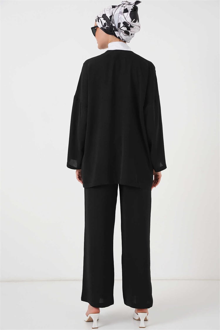 Bigdart Y26 6739 Siyah Ayrobin Kimono İkili Takım 36-44