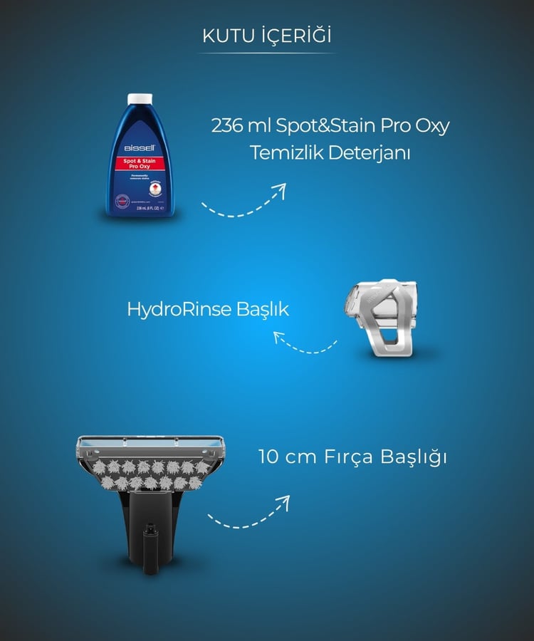 Bissell Spotclean Proheat Advanced Koltuk Yıkama ve Leke Çıkarma Makinesi