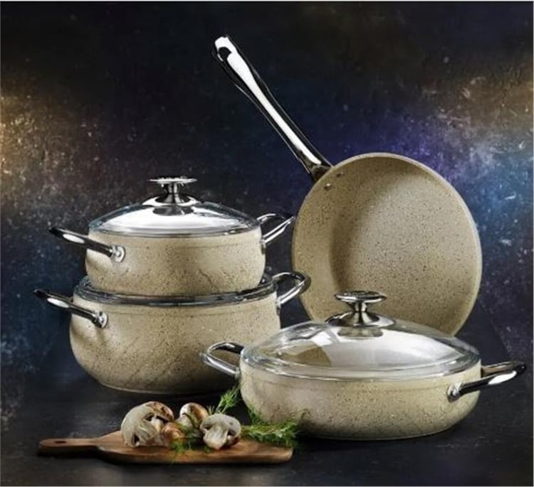 BRILLANT DKM-TN-5973 TENCERE SETI RIGEL 7PRC KREM
