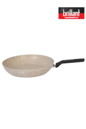 Brillant Lüks Granit 26 Cm Tava Yanmaz Yapışmaz Tava Krem