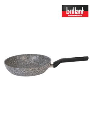 Brillant Lüks Granit 26 Cm Tava Yanmaz Yapışmaz Tava Gri