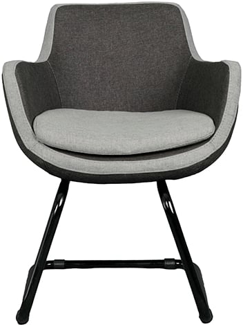 Bürocci Comfort Siyah Metal Ayaklı Misafir Koltuğu- İki Ton Gri Kumaş-2244J1110