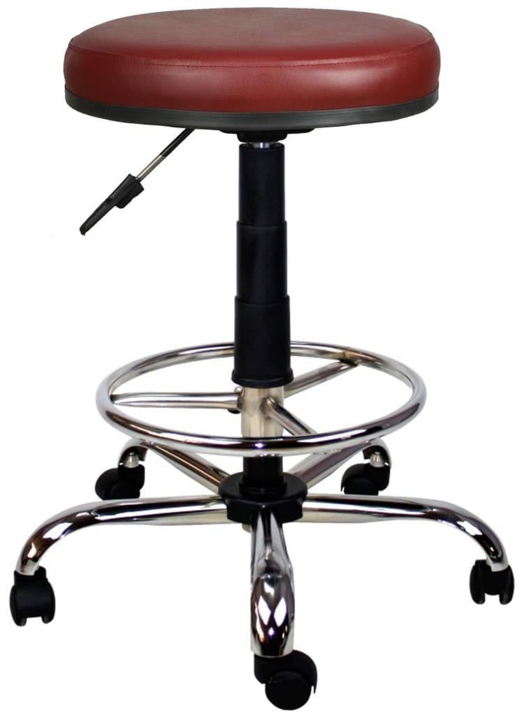 Bürocci Metal Ayaklı Yüksek Tabure-Bordo-2999T0102