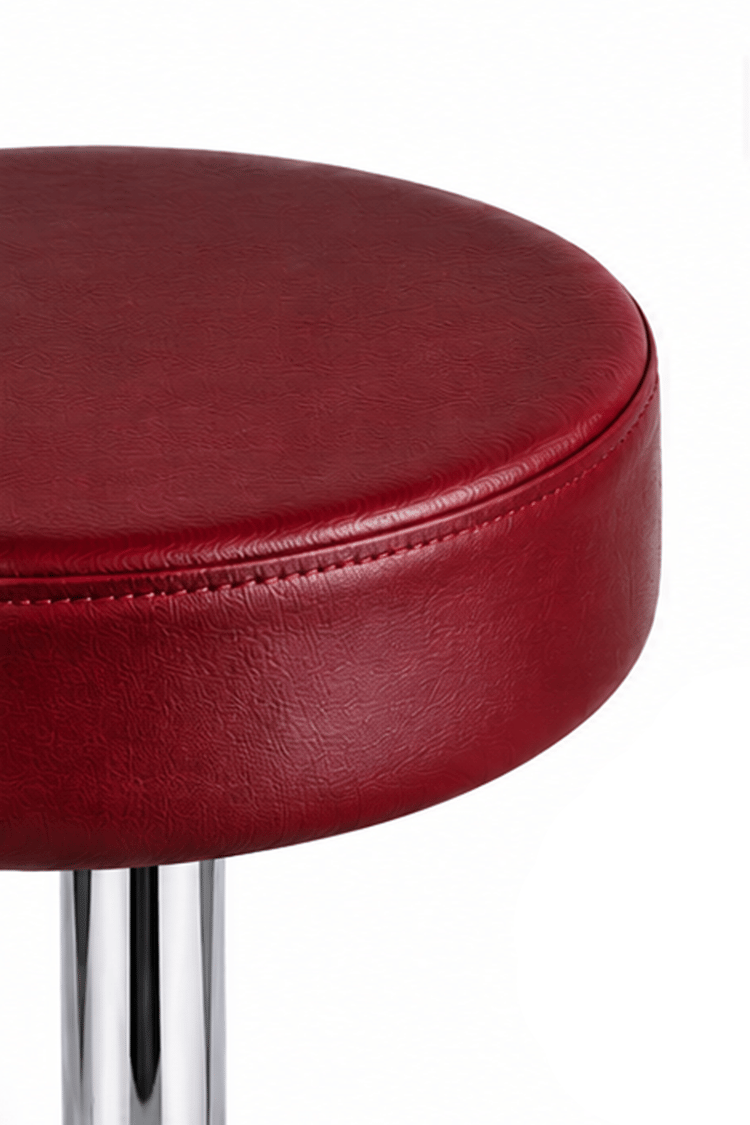 Bürocci Moni Bar Sandalyesi - Bordo - 9511Q0102 - Paslanmaz Krom Kaplı Metal Ayak