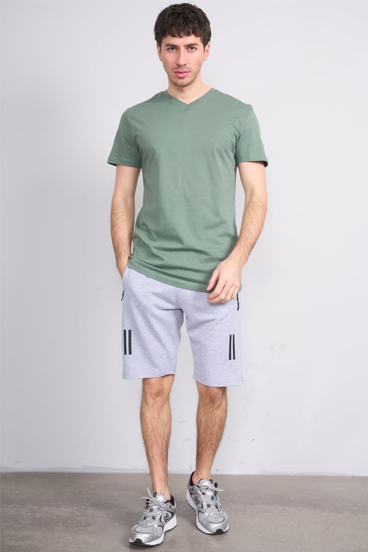 C.K Y26 1457 Mnt Gri Erkek Licrasız 2 İplik Short