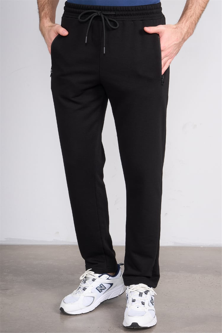 C.K Y26 1453 Mnt Siyah Erkek 3 İp Şardonsuz Eşofman Alt