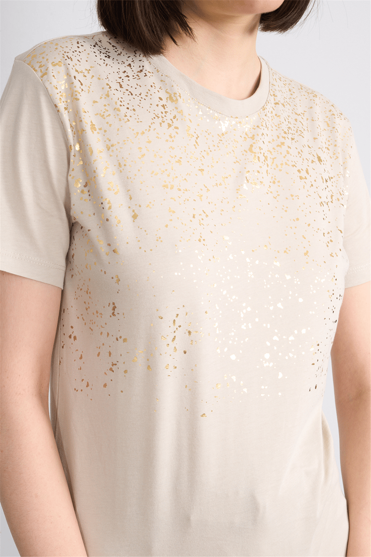C.K Y26 8923 Fithit Byn B.Yk Regular Baskılı T-shirt Vizon