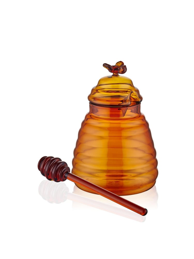 Cam Bal Kavanozu Amber 13 Cm