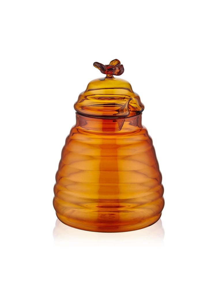 Cam Bal Kavanozu Amber 13 Cm