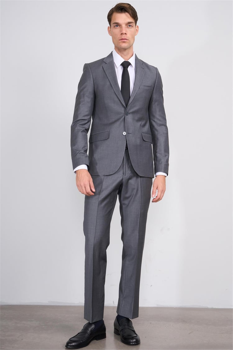 Çetinkaya Altınyıldız 3099 Slim Fit Koyu Gri Takım Elbise