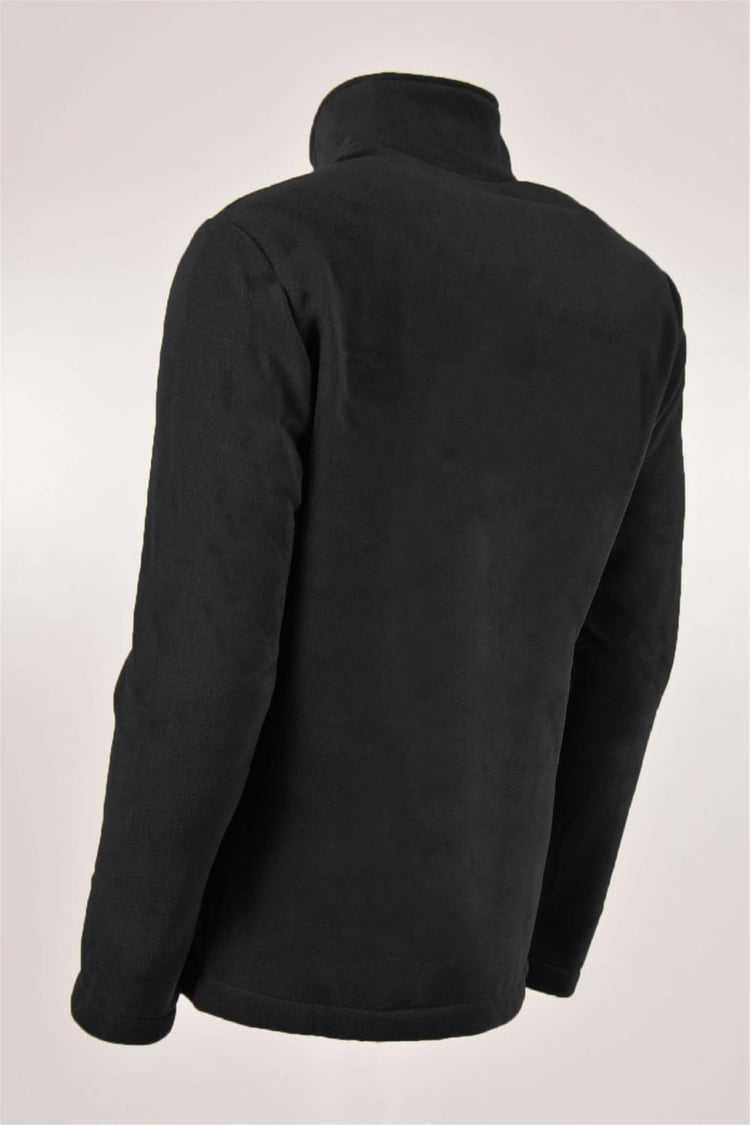 Çetinkaya Chester Polo 3729 Dik Yaka Yarım Fermuarlı Regular Polar Sweatshirt Siyah