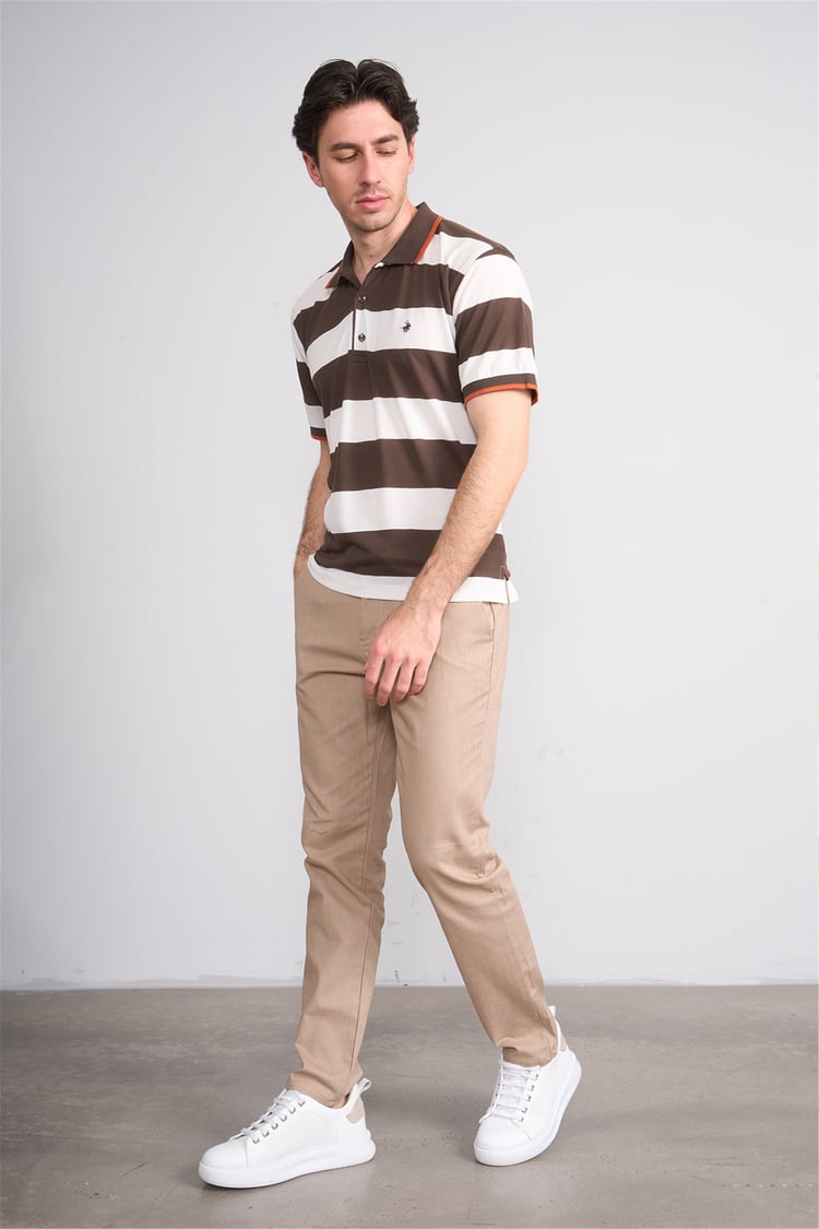 Çetinkaya Chester Polo 4111 Polo Yaka Regular Pike T-shirt Kahve