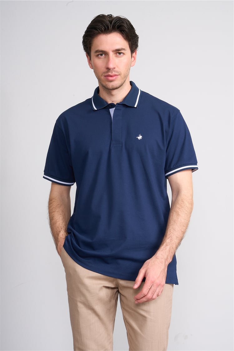 Çetinkaya Chester Polo 4704 Polo Yaka Regular 36/1 Pike T-shirt Lacivert