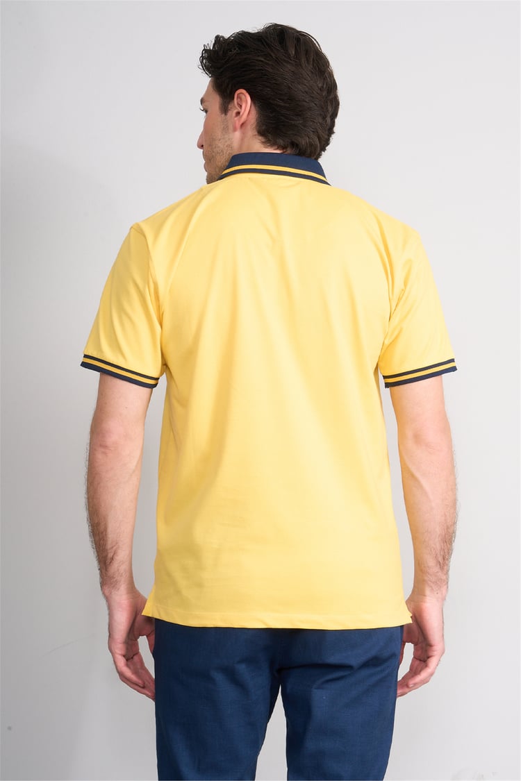 Çetinkaya Chester Polo 4704 Polo Yaka Regular 36/1 Pike T-shirt Sarı