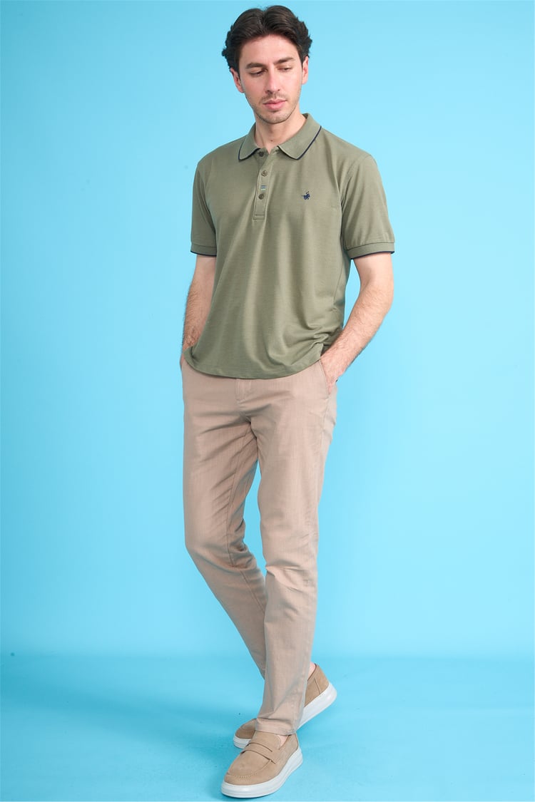 Çetinkaya Chester Polo 4732 Polo Yaka Regular Düz Pike T-shirt Çağla