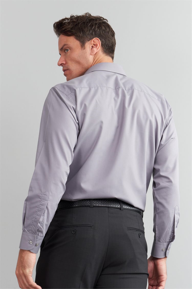 Çetinkaya Erkek T.Cotton Uzun Kol Gri Gömlek