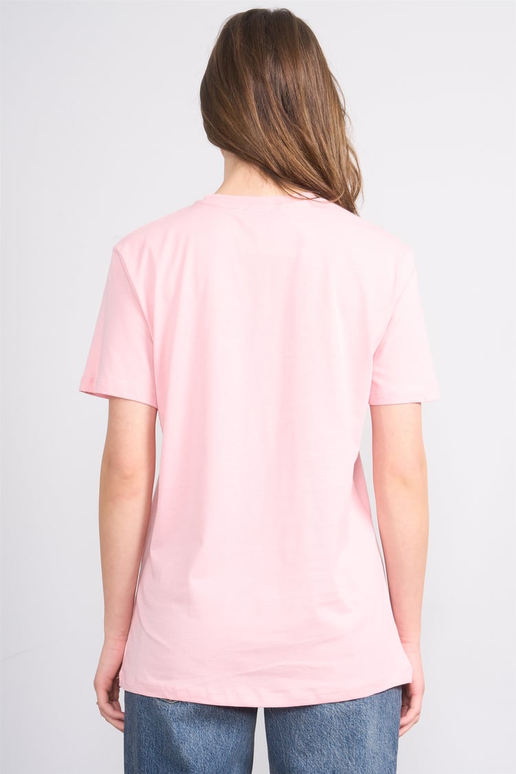 Çetinkaya Fithit 3264 Bayan Bisiklet Yaka 30/1 Penye Regular Basic T-shirt Pudra