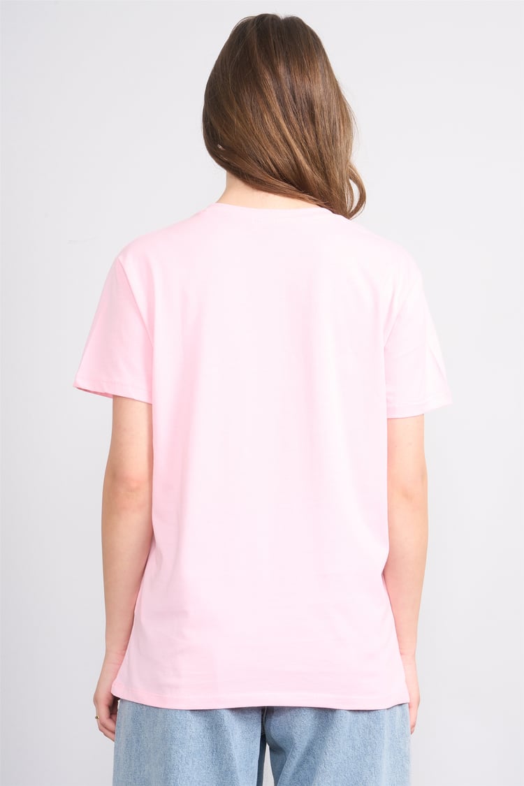 Çetinkaya Fithit 3265 Bayan V Yaka 30/1 Penye Regular Basic T-shirt Açık Pembe