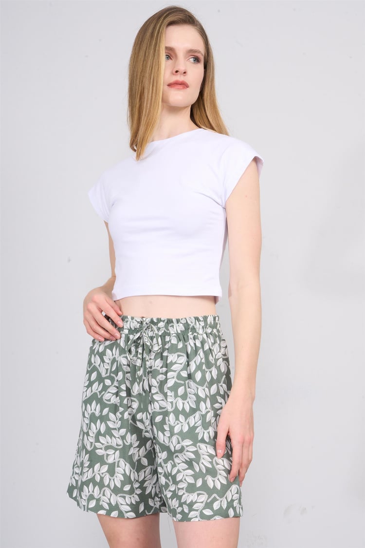 Çetinkaya Fithit 3266A Bayan Bisiklet Yaka 30/1 Likralı Süprem Crop T-shirt Beyaz