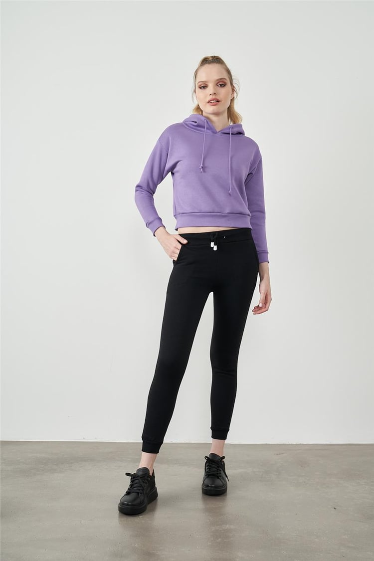 Çetinkaya Kapüşonlu Lila Sweatshirt