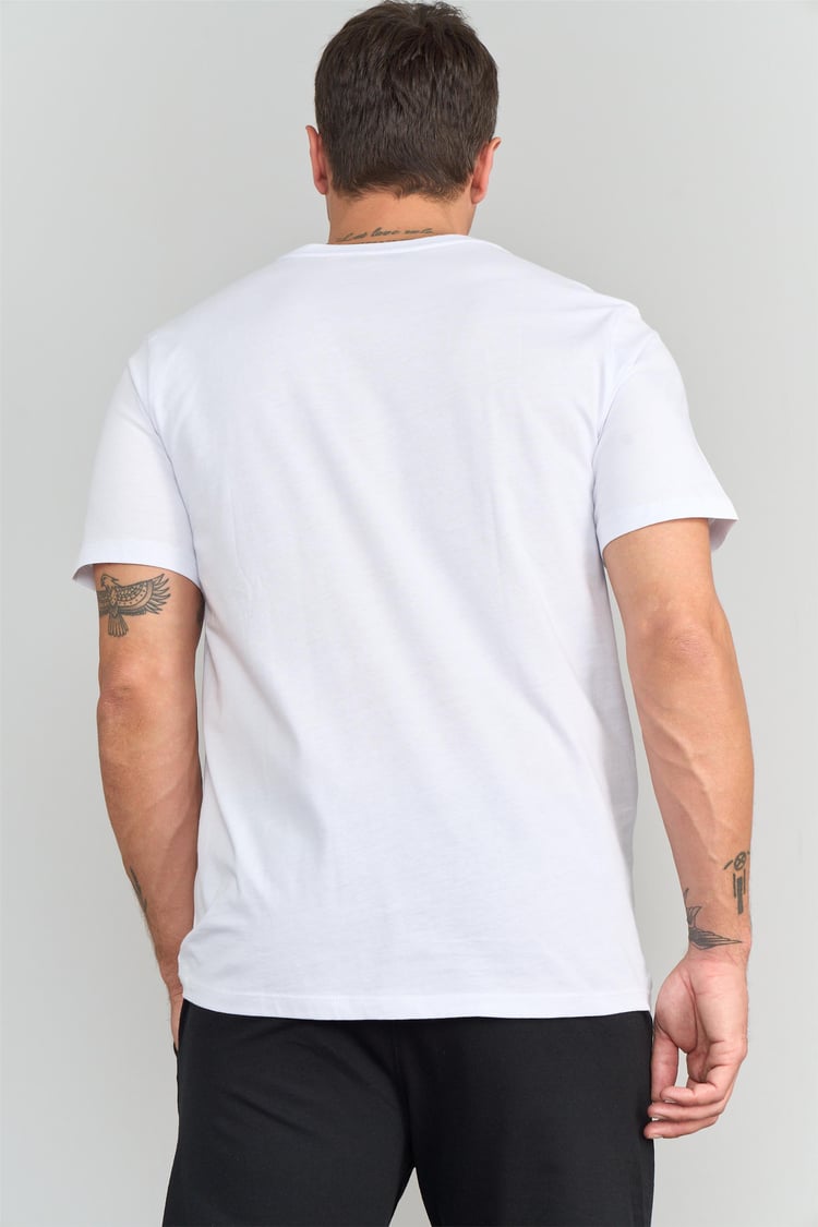 Çetinkaya Mentality 3063 Bisiklet Yaka Penye Regular T-Shirt Beyaz