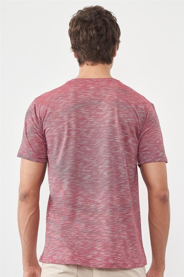 Çetinkaya Mentality 3446 Bisiklet Yaka Regular T-Shirt Bordo