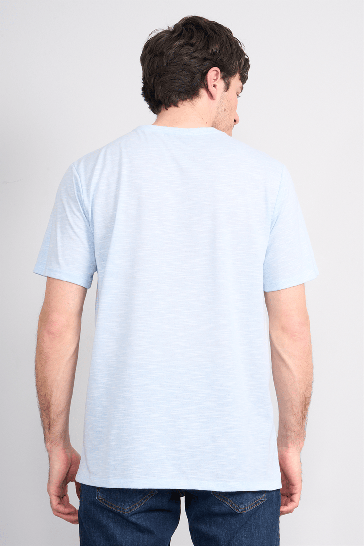 Çetinkaya Mentality 3446 Erkek Bisiklet Yaka Regular T-Shirt Mavi