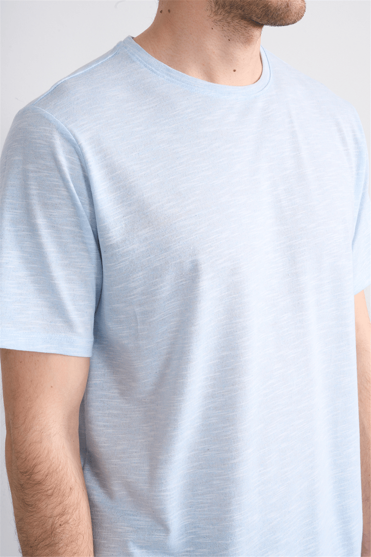 Çetinkaya Mentality 3446 Erkek Bisiklet Yaka Regular T-Shirt Mavi
