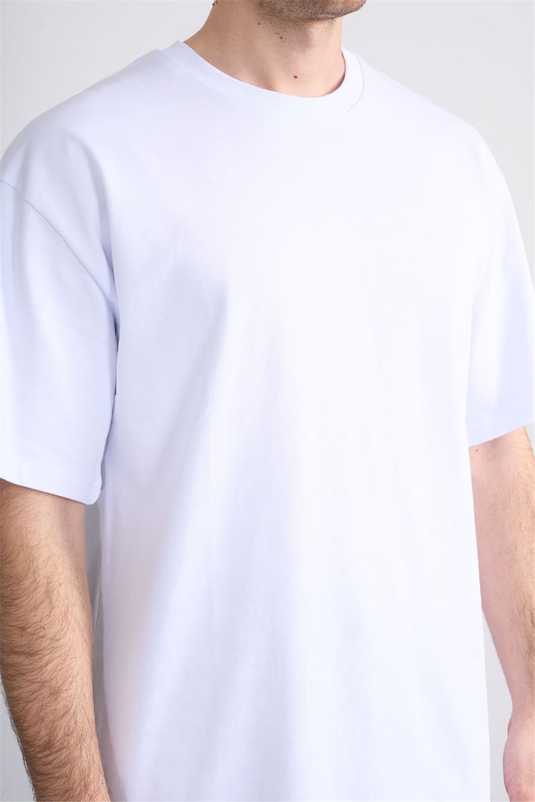 Çetinkaya Mentality 3880 Bisiklet Yaka 16/1 Süprem Regular T-shirt Beyaz