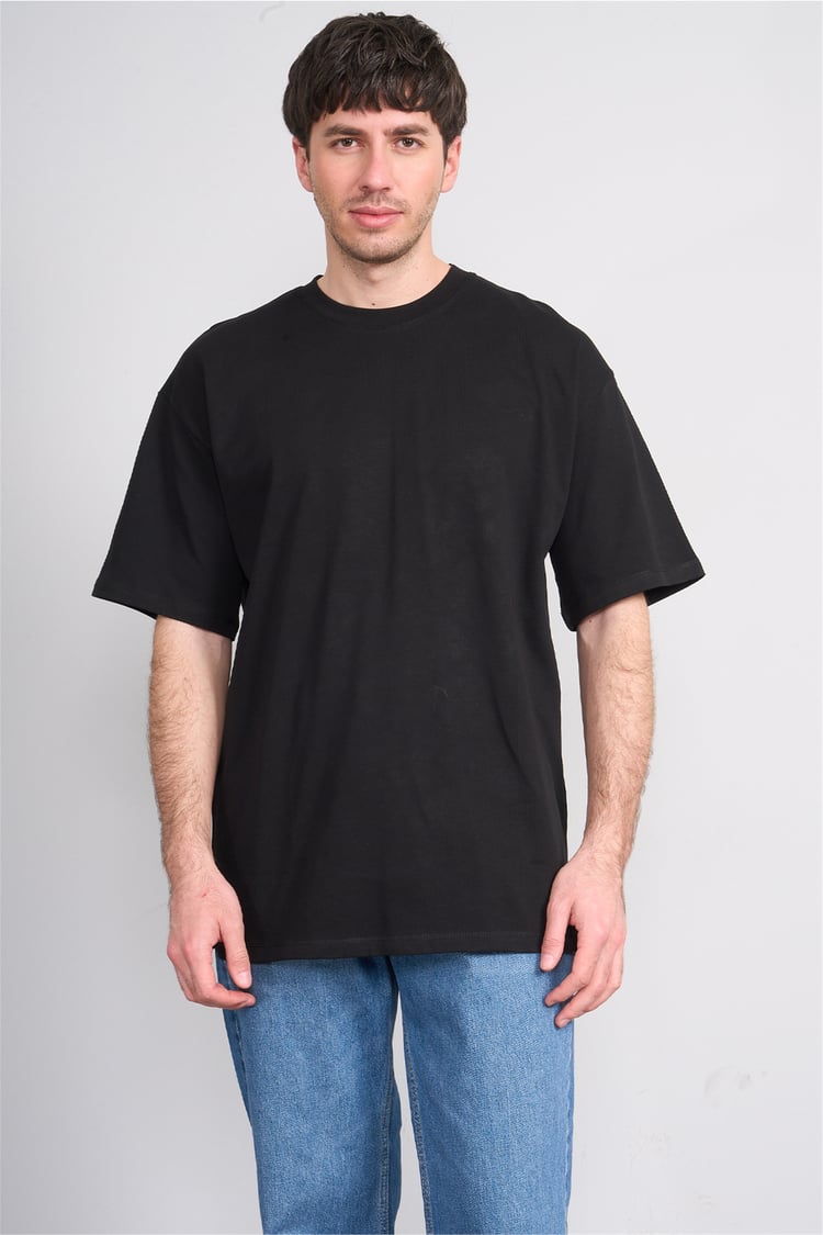 Çetinkaya Mentality 3880 Bisiklet Yaka 16/1 Süprem Regular T-shirt Siyah