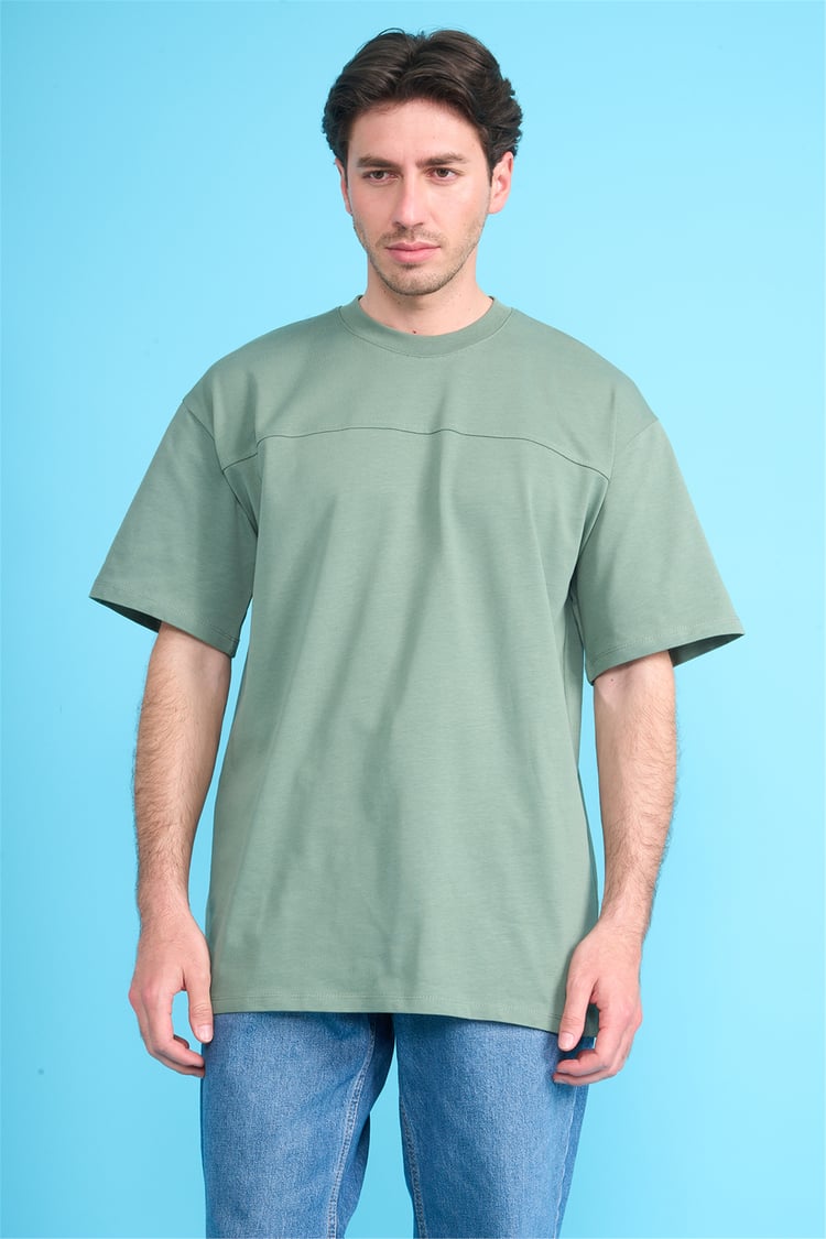 Çetinkaya Mentality 4420 Bisiklet Yaka 16/1 Süprem Regular T-shirt Vizon