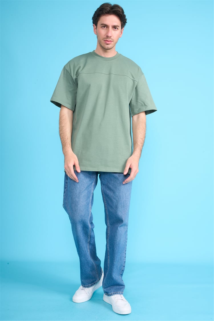 Çetinkaya Mentality 4420 Bisiklet Yaka 16/1 Süprem Regular T-shirt Vizon