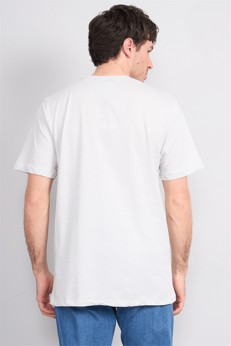 Çetinkaya Mentality 4500 Bisiklet Yaka Regular Baskılı T-shirt Taş