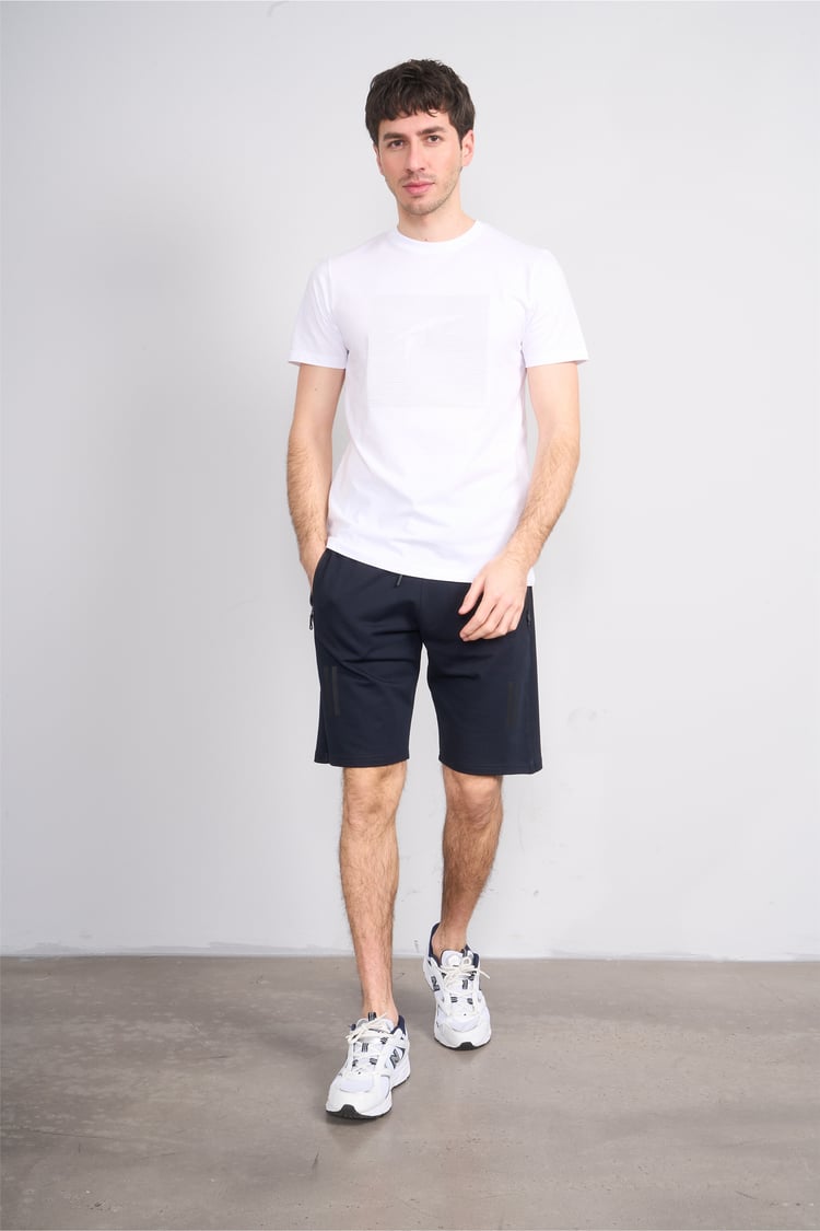 Çetinkaya Mentality 4512 Bisiklet Yaka Regular Modelli T-shirt Beyaz