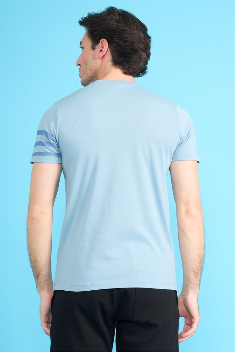 Çetinkaya Mentality 4522 Bisiklet Yaka Regular Modelli T-shirt Gri