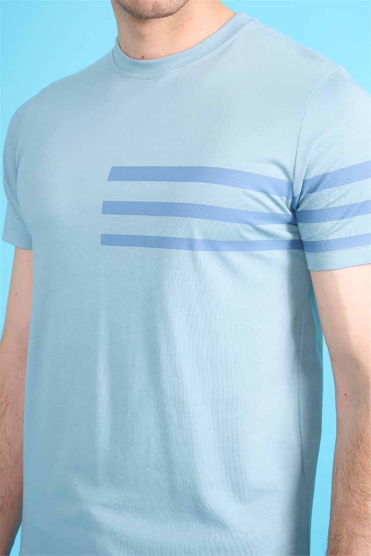 Çetinkaya Mentality 4522 Bisiklet Yaka Regular Modelli T-shirt Gri