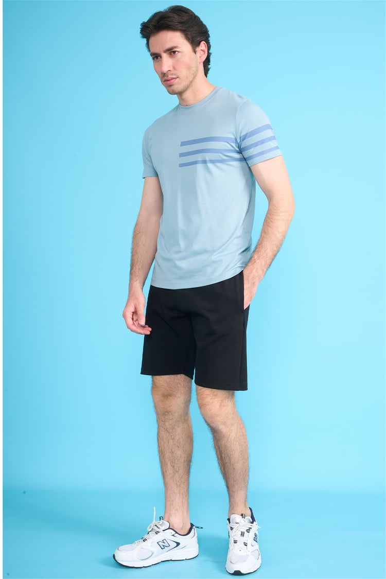 Çetinkaya Mentality 4522 Bisiklet Yaka Regular Modelli T-shirt Gri