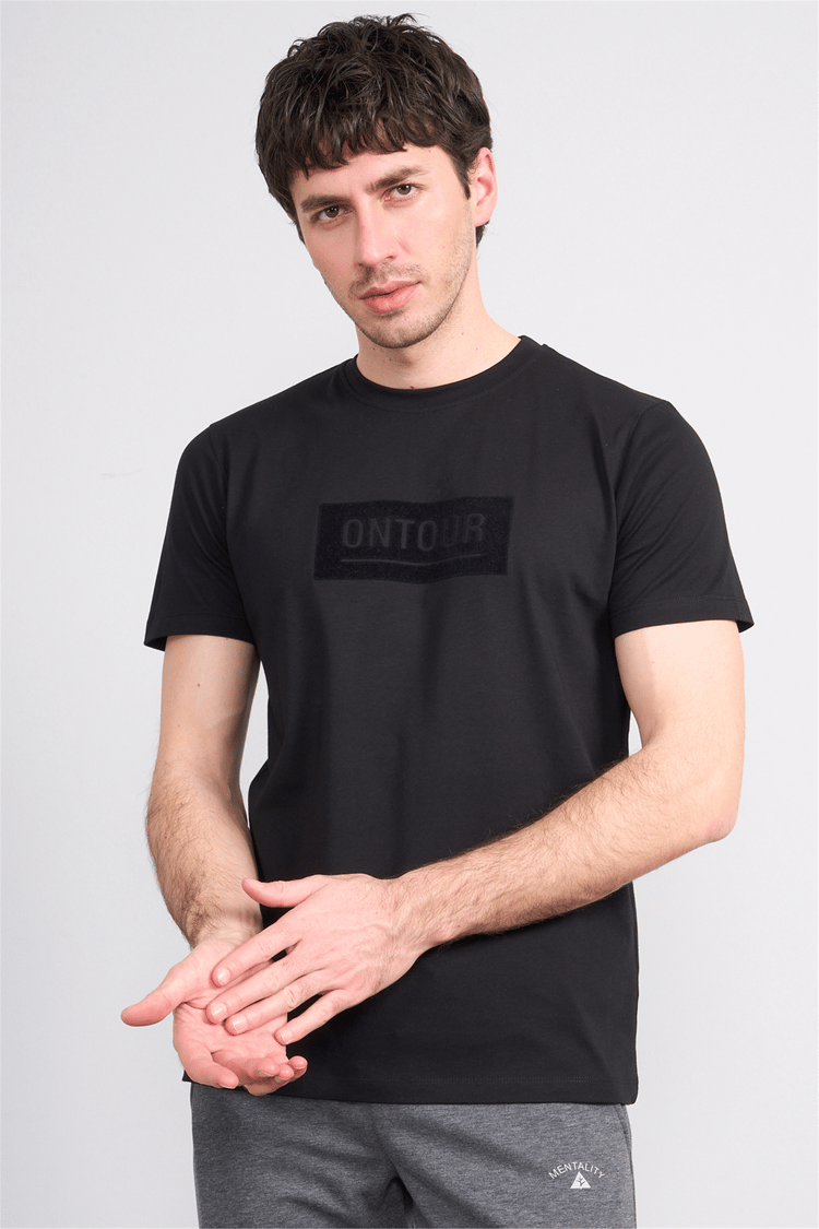 Çetinkaya Mentality 4525 Bisiklet Yaka Regular Modelli T-shirt Siyah
